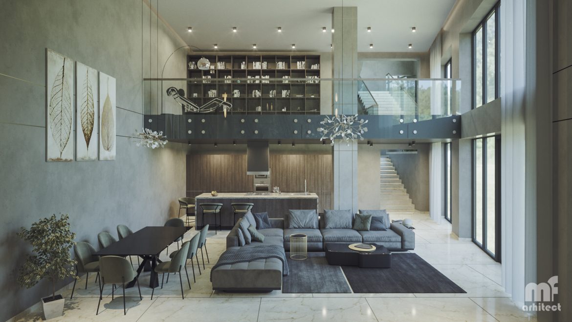 Arhitectura Amenajare Living proiect Design interior lux